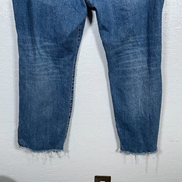 Torrid Women Plus Size 22R Straight Classic Denim High-Rise Studded Jean - Picture 6 of 10
